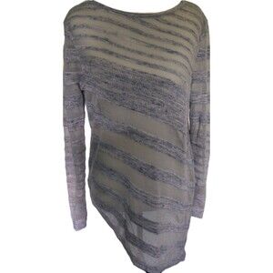 Chicos Long Sleeve Cerulean Sweater Size 1 Medium 8 Pullover Career Business